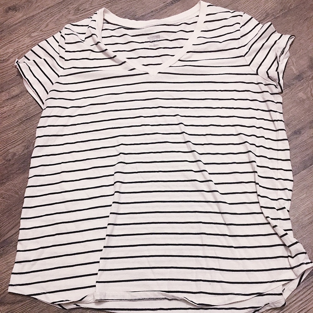 Striped V-Neck Tee